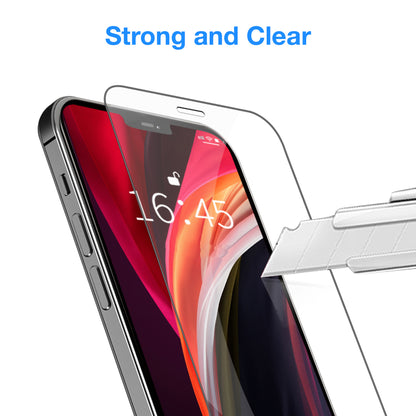 [2 Pack] MEZON Apple iPhone 12 Pro Max (6.7") Tempered Glass Crystal Clear Premium 9H HD Case Friendly Screen Protector