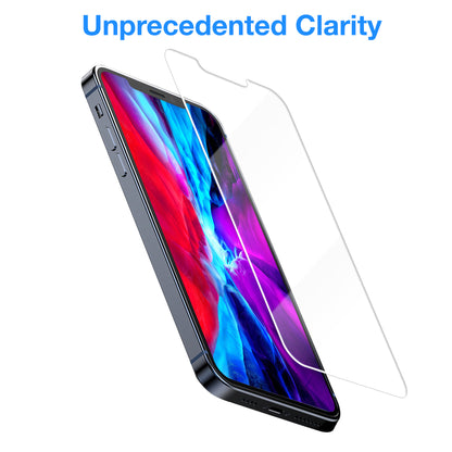 [2 Pack] MEZON Apple iPhone 12 Pro Max (6.7") Tempered Glass Crystal Clear Premium 9H HD Case Friendly Screen Protector