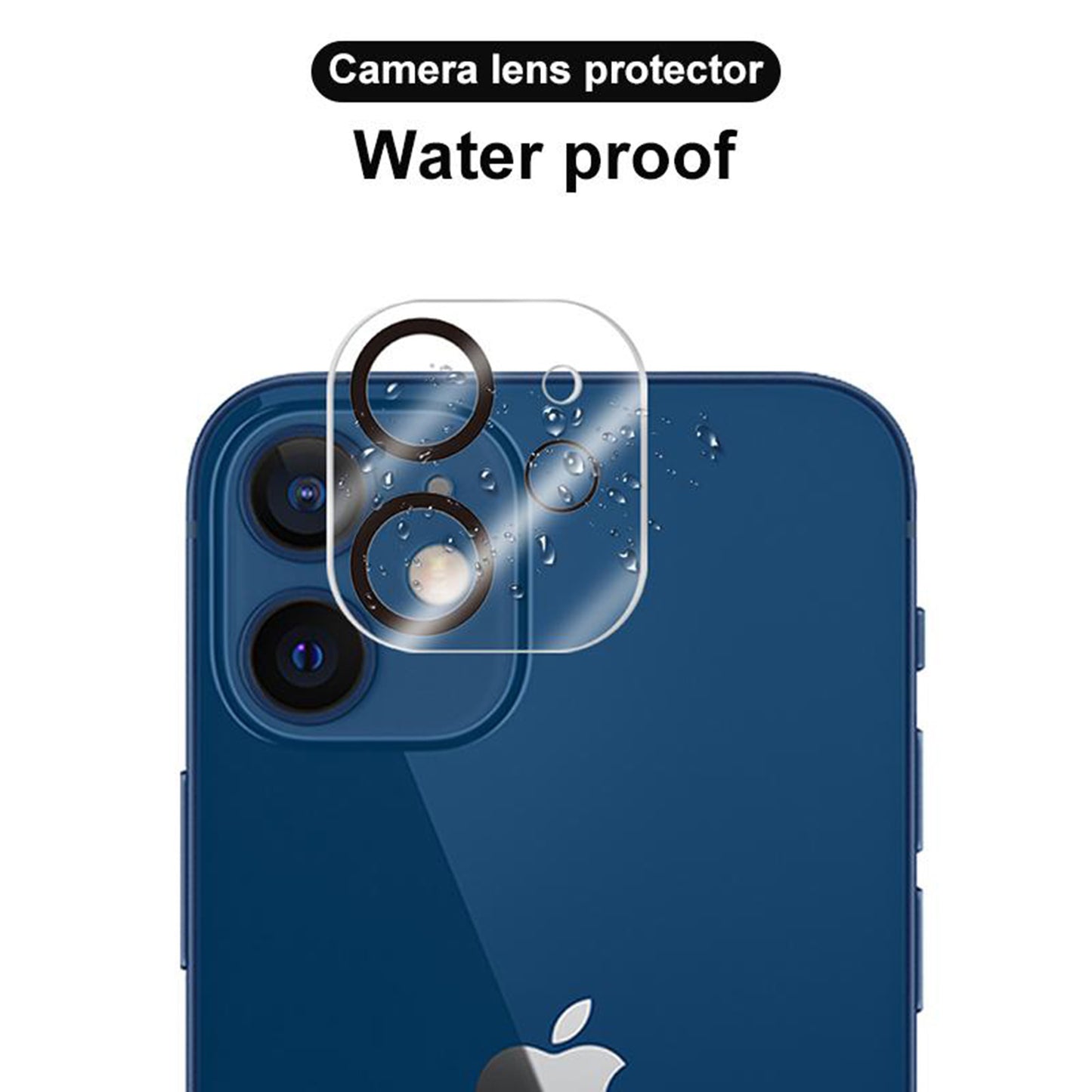 [2 Pack] MEZON Apple iPhone 12 (6.1") Premium Full Coverage Camera Lens Tempered Glass – No Whitening from Flash