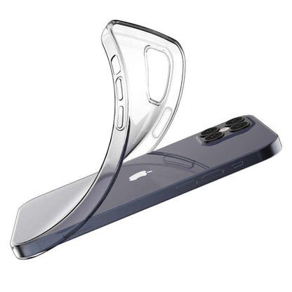 MEZON Apple iPhone 12 (6.1") Ultra Slim Premium Crystal Clear TPU Gel Back Case – Wireless Charging Compatible