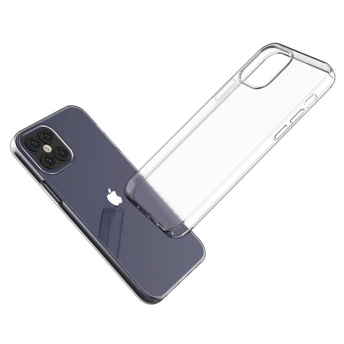 MEZON Apple iPhone 12 Mini (5.4") Ultra Slim Premium Crystal Clear TPU Gel Back Case – Wireless Charging Compatible