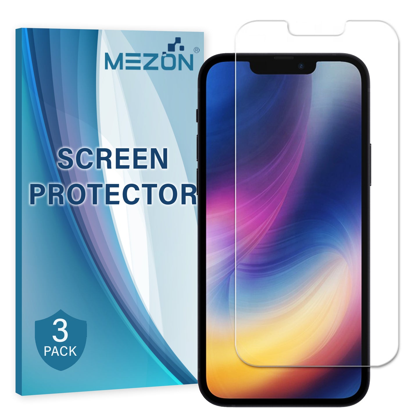 [3 Pack] MEZON Ultra Clear Film for iPhone 13 Pro Max (6.7") Premium Case Friendly Screen Protector