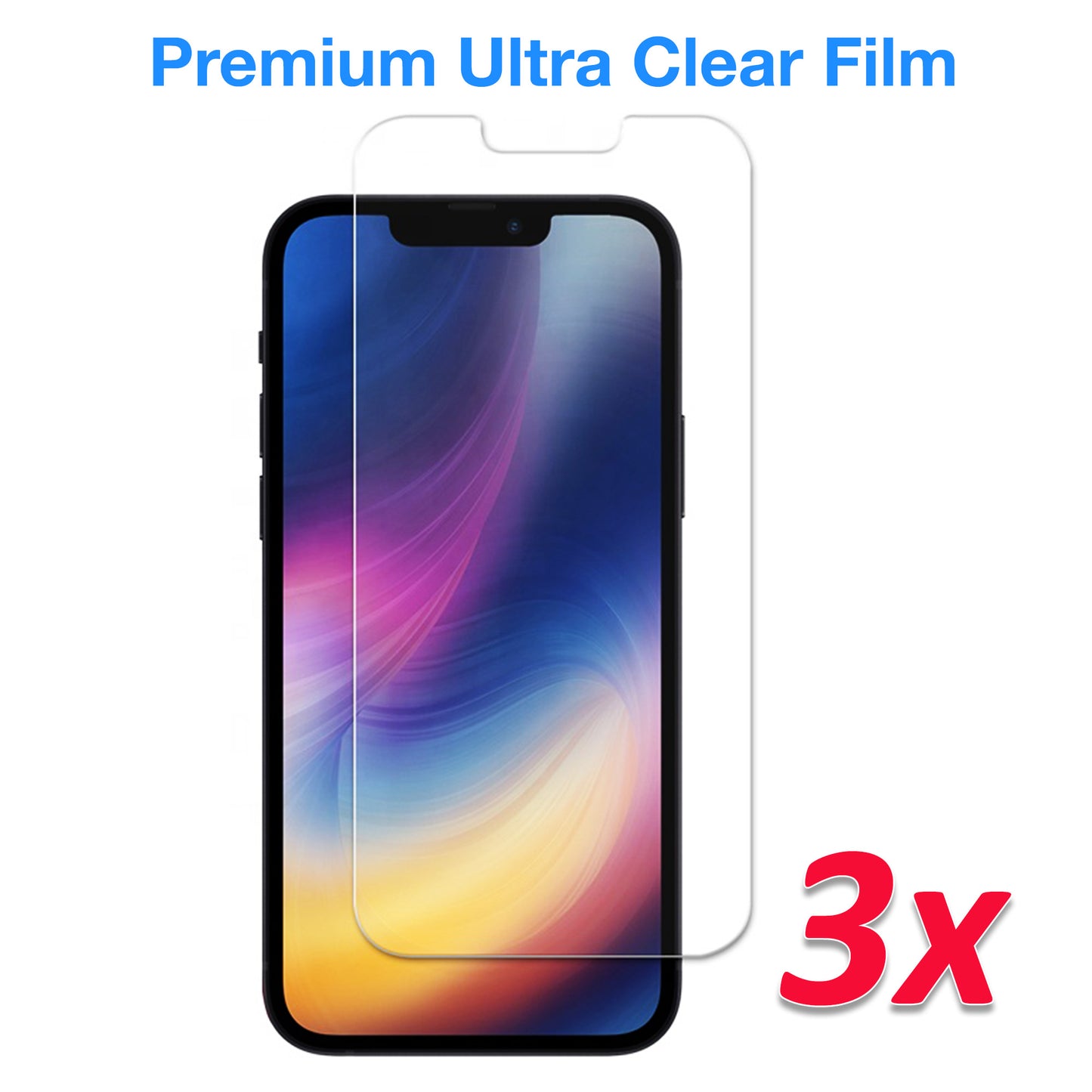 [3 Pack] MEZON Ultra Clear Film for iPhone 13 Pro (6.1") Premium Case Friendly Screen Protector