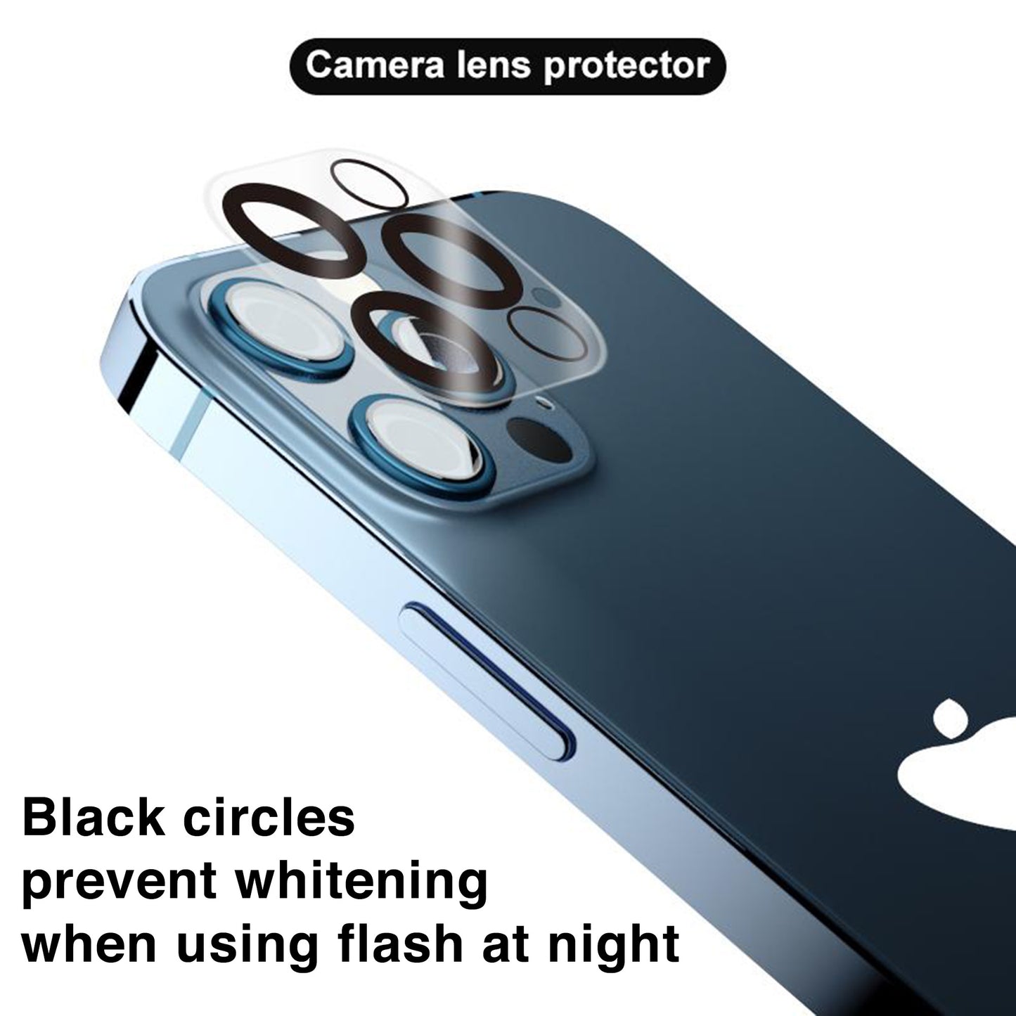[2 Pack] MEZON Camera Lens Tempered Glass for iPhone 13 Mini (5.4") Premium Full Coverage – No Whitening from Flash