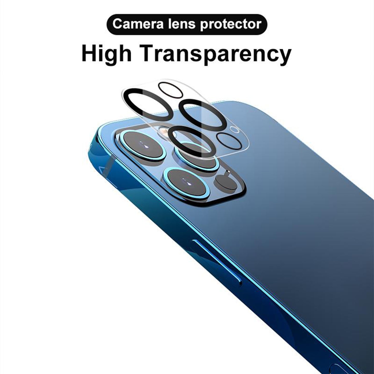 [2 Pack] MEZON Camera Lens Tempered Glass for iPhone 13 Pro (6.1") Premium Full Coverage – No Whitening from Flash