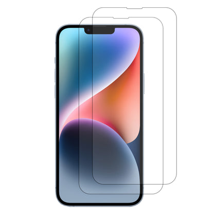 [2 Pack] MEZON Tempered Glass for iPhone 14 (6.1") Crystal Clear Premium 9H HD Case Friendly Screen Protector