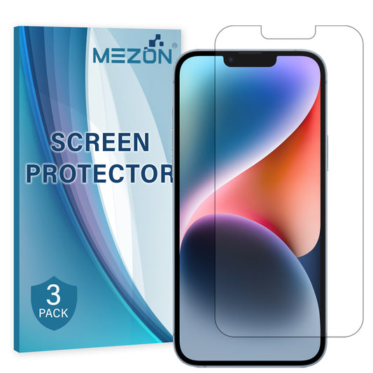 [3 Pack] MEZON iPhone 14 (6.1") Premium Hydrogel Clear Edge-to-Edge Full Coverage Screen Protector Film (iPhone 14, Hydrogel)