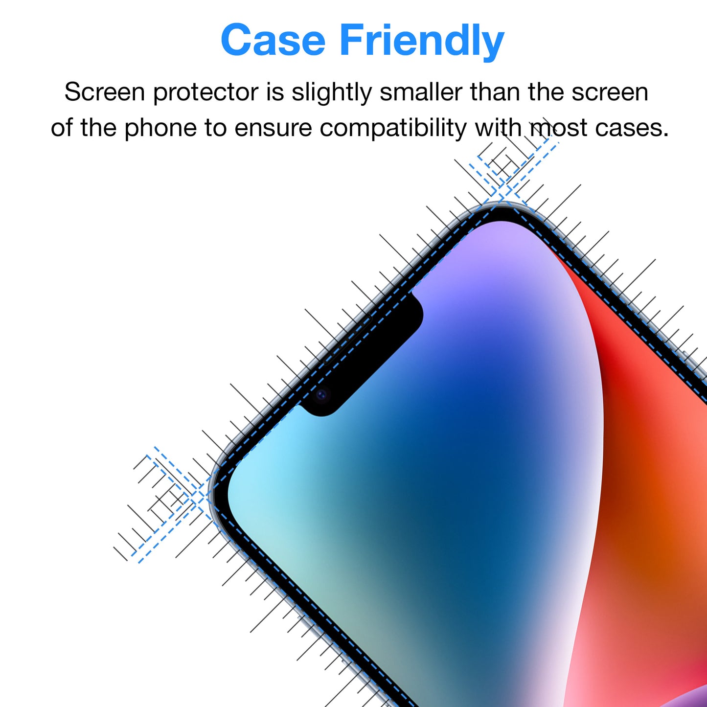 [3 Pack] MEZON Anti-Glare Matte Film for iPhone 14 Plus (6.7") Premium Case Friendly Screen Protector