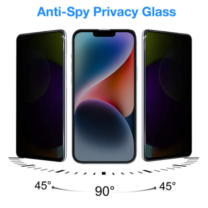 [2 Pack] MEZON Privacy Anti-Spy Full Coverage iPhone 14 (6.1") Tempered Glass Premium 9H HD Screen Protectors