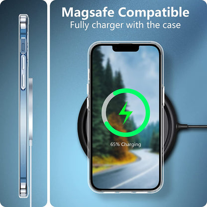 MEZON Crystal Clear Case for Apple iPhone 14 (6.1") Ultra Slim Premium TPU Gel – Wireless Charging Compatible