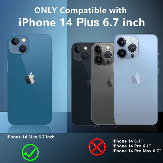 MEZON Crystal Clear Case for Apple iPhone 14 Plus (6.7") Ultra Slim Premium TPU Gel – Wireless Charging Compatible