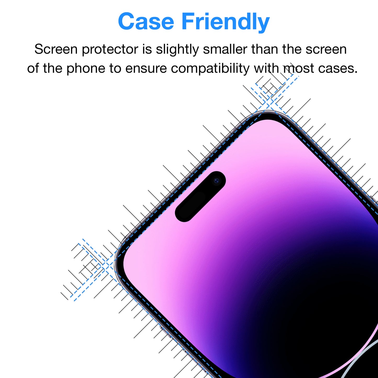 [3 Pack] MEZON Ultra Clear Film for iPhone 14 Pro Max (6.7") Premium Case Friendly Screen Protector