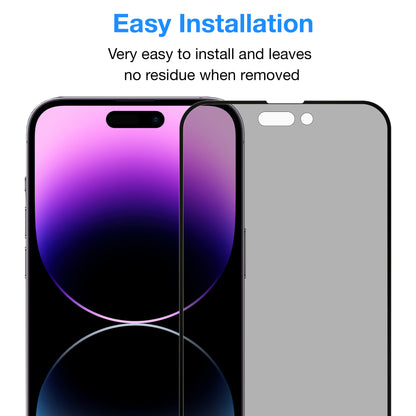 [2 Pack] MEZON Privacy Anti-Spy Full Coverage iPhone 14 Pro (6.1") Tempered Glass Premium 9H HD Screen Protectors