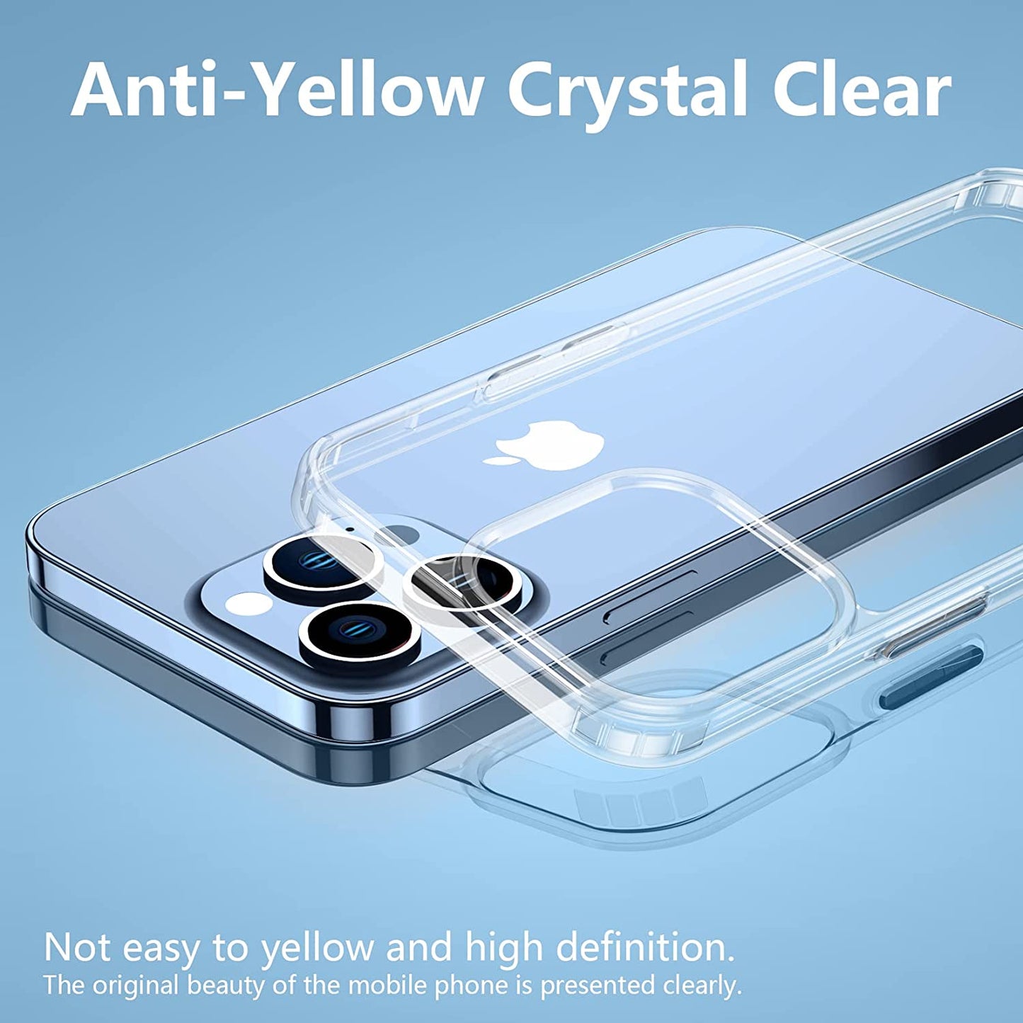 MEZON Crystal Clear Case for Apple iPhone 14 Pro (6.1") Ultra Slim Premium TPU Gel – Wireless Charging Compatible