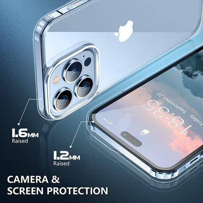 MEZON Crystal Clear Case for Apple iPhone 14 Pro Max (6.7") Ultra Slim Premium TPU Gel – Wireless Charging Compatible