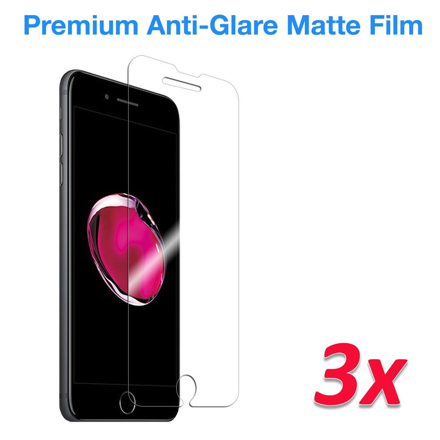 [3 Pack] MEZON Apple iPhone 8 (4.7") Anti-Glare Matte Screen Protector Case Friendly Film (iPhone 8, Matte)