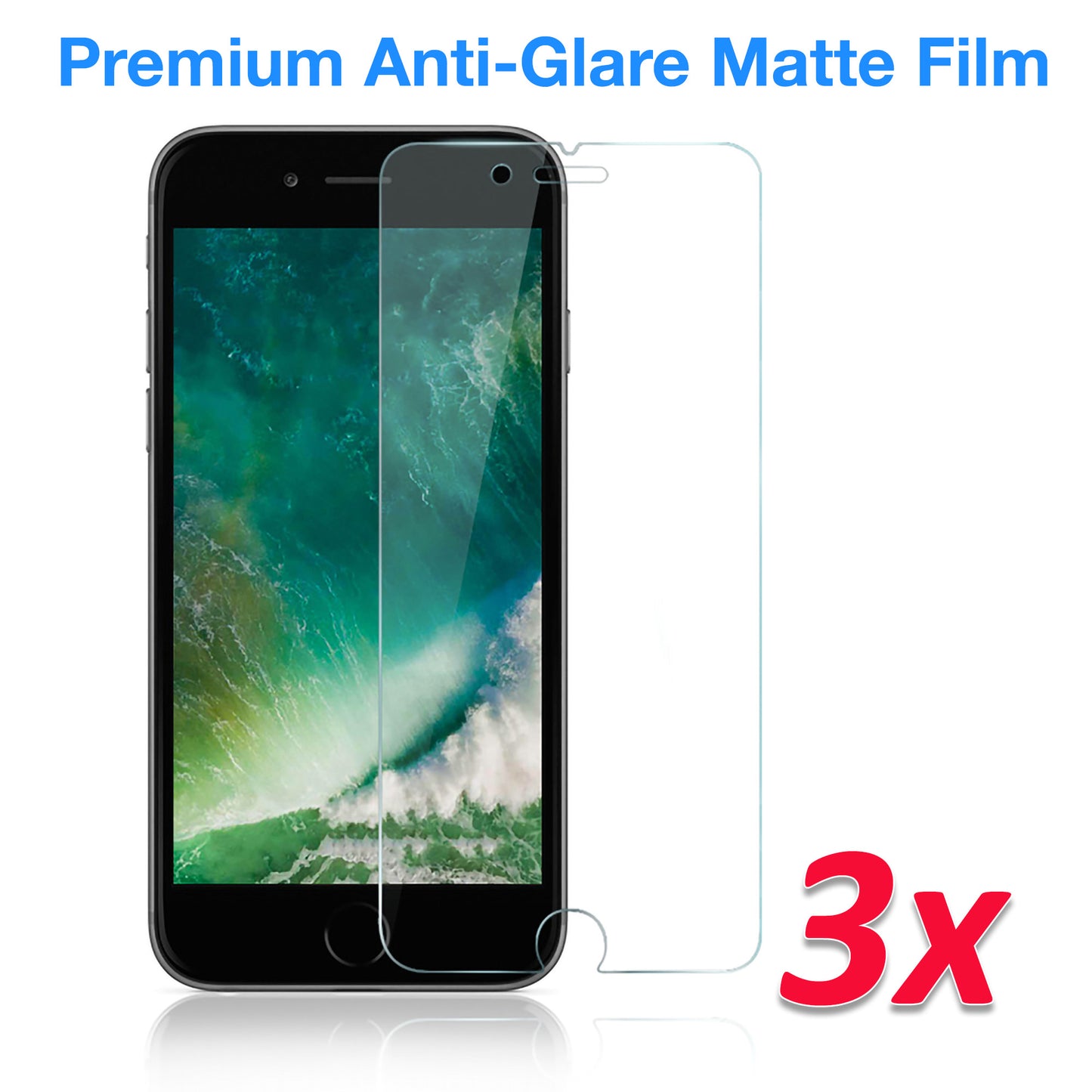 [3 Pack] MEZON Apple iPhone SE 2022 (4.7") Anti-Glare Matte Screen Protector Case Friendly Film (iPhone SE, Matte)