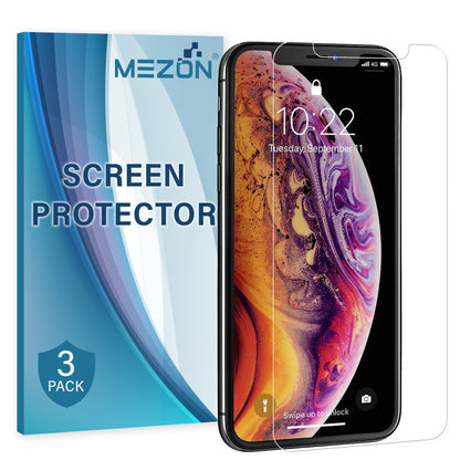 [3 Pack] MEZON Apple iPhone XS (5.8") Anti-Glare Matte Screen Protector Case Friendly Film (iPhone XS, Matte)
