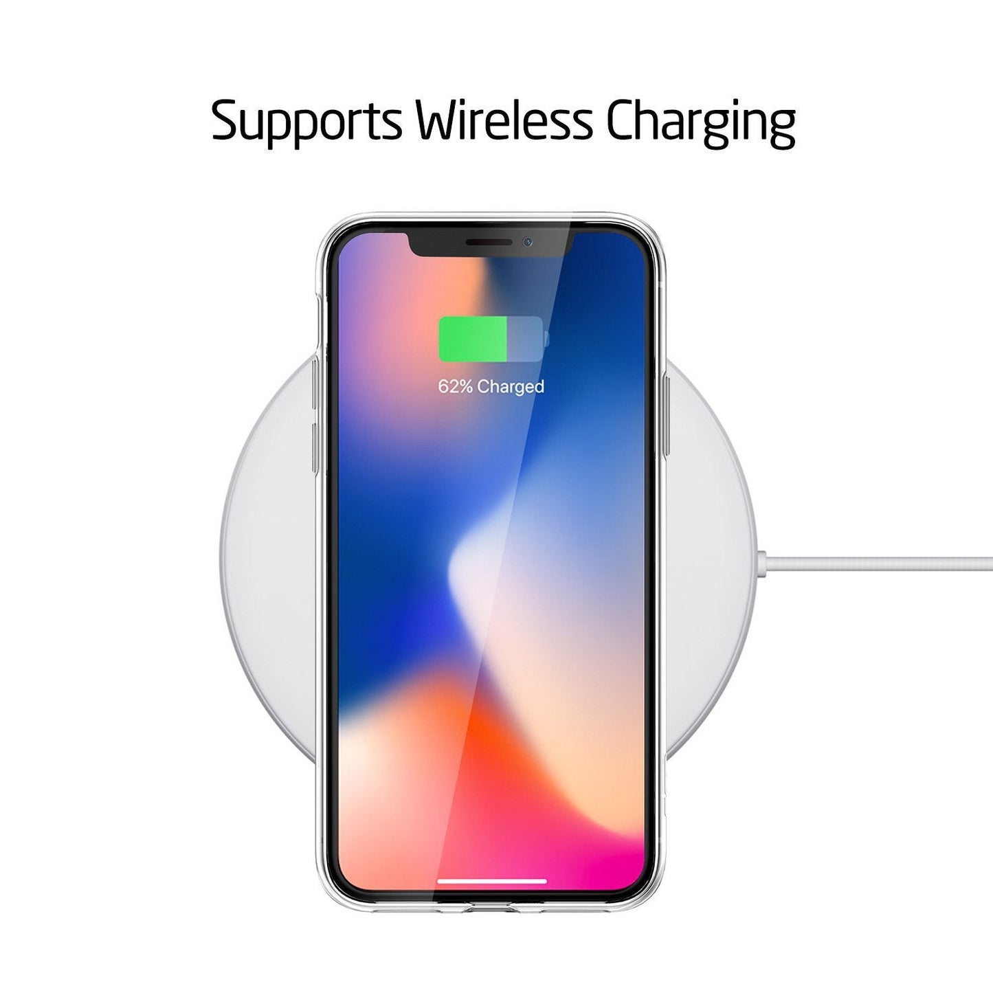 MEZON Crystal Clear Case for Apple iPhone XS (5.8") Ultra Slim Premium TPU Gel – Wireless Charging Compatible
